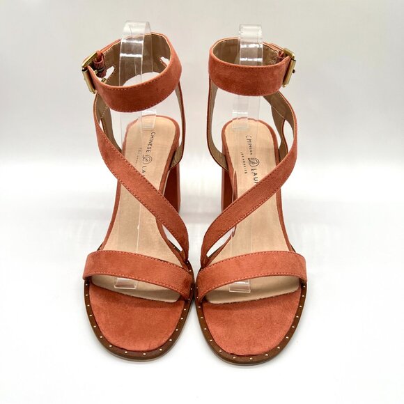 Chinese Laundry Womens Size 8.5 Microsuede Block Heels Dress‎ Sandals Shoes - Picture 2 of 13